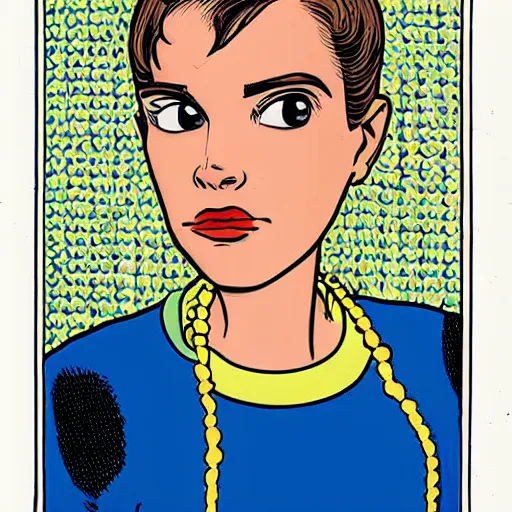 Image similar to portrait of a princess by daniel clowes