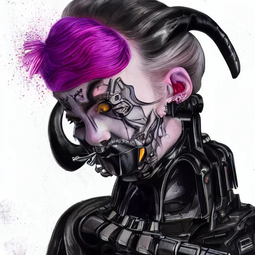 Image similar to wide shot of Grimes as a highly detailed super villain character, trending on artstation, concept matte