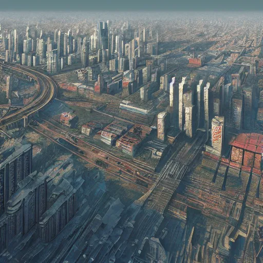 Image similar to soviet megacity, artstation, awe - inspiring, dramatic, cinematic, wow, 4 k