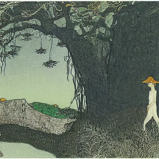 Image similar to A Landscape by Ida Rentoul Outhwaite