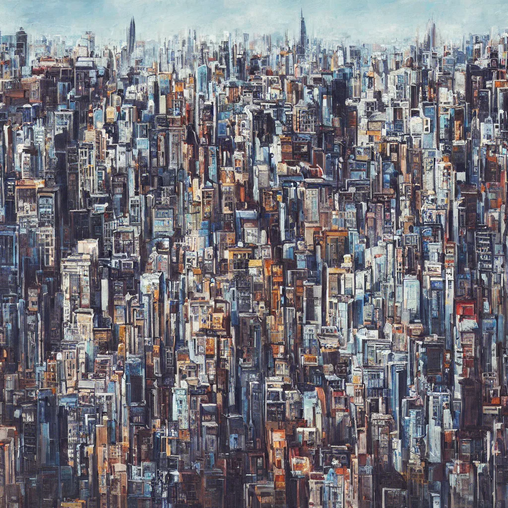 Image similar to painting of a city by Jason Anderson, amazing art, high quality