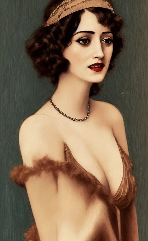 Prompt: portrait en buste flapper girl eva green, vesper lynd, vannessa ives, traditional corsican, intricate, highly detailed, artstation, illustration, jurgens, rutkowski, bouguereau, roaring 20s, 1920s