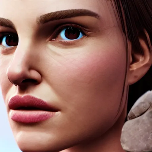 Prompt: highly detailed photorealistic portrait of natalie portman as queen maive from the boys, render, unreal engine, photorealistic, 4 k - n 4