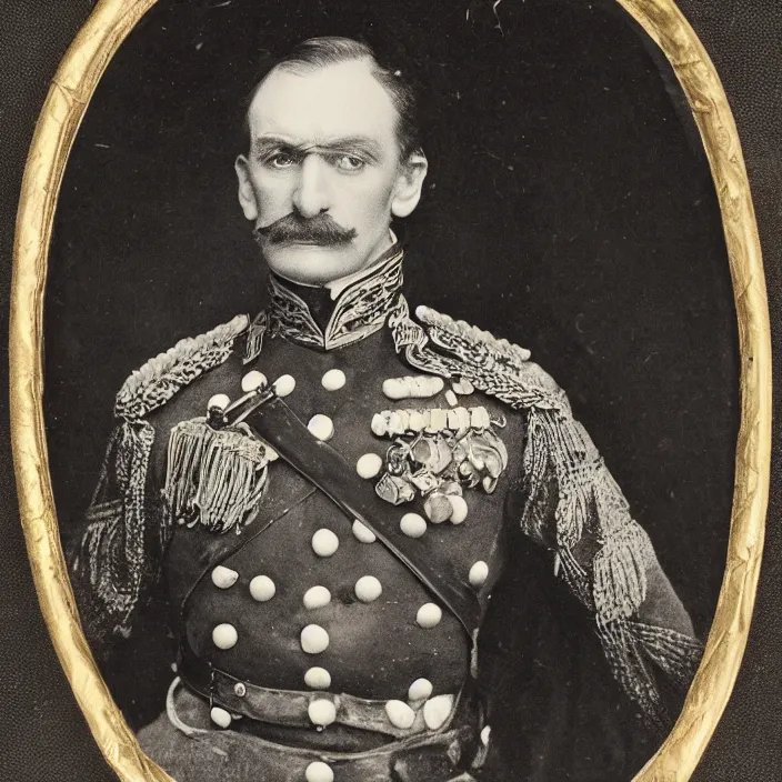 Prompt: portrait of a victorian general in uniform, male, detailed face, victorian, highly detailed, cinematic lighting, photograph by elliott & fry