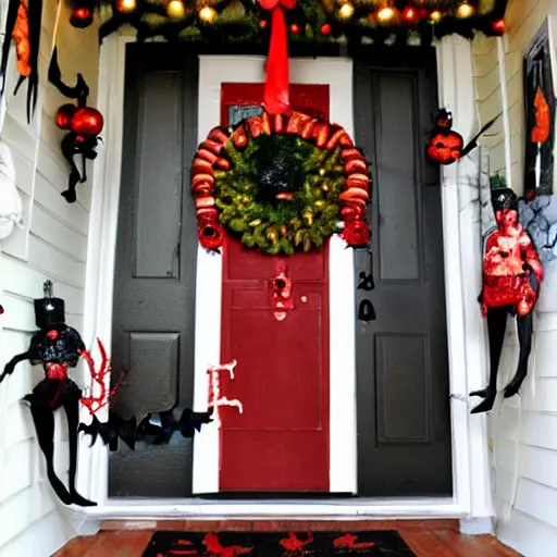 Prompt: homemade halloween themed christmas decoration ideas