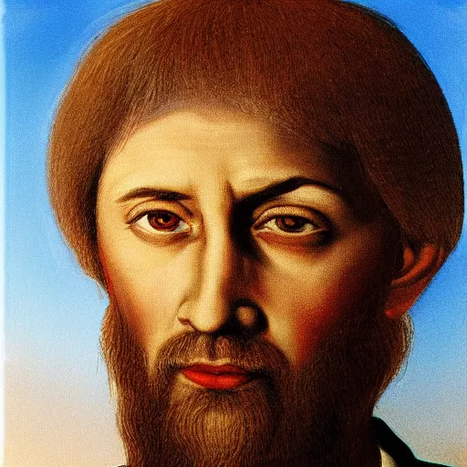 Image similar to macro head portrait centered, vision of ezekiel with vladimir putin,