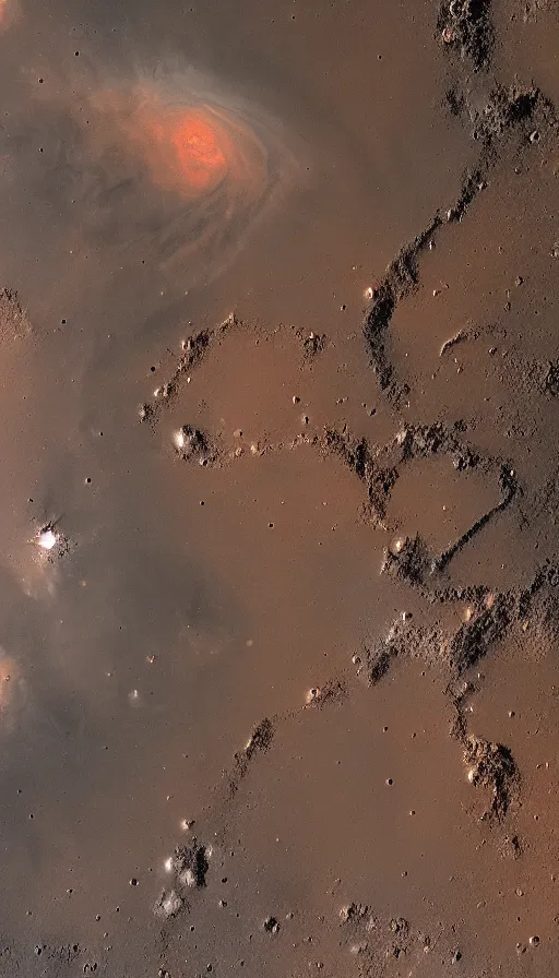 Image similar to mars from space, 1 8 mm, high res, highly detailed, photographed,