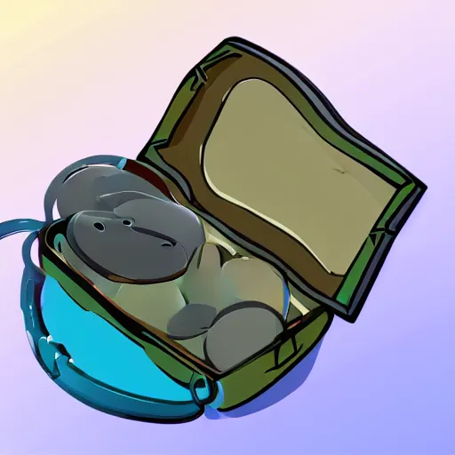 Prompt: a coin bag item from a videogame ui