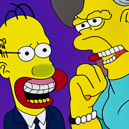 Image similar to the cover of the album igor with homer simpsons head on it