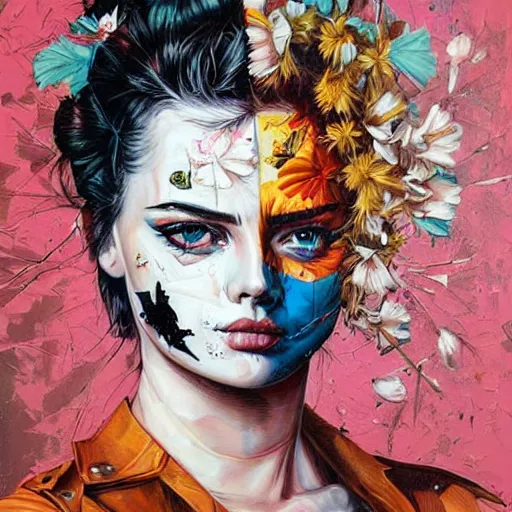 Image similar to a beautiful artwork by Sandra Chevrier