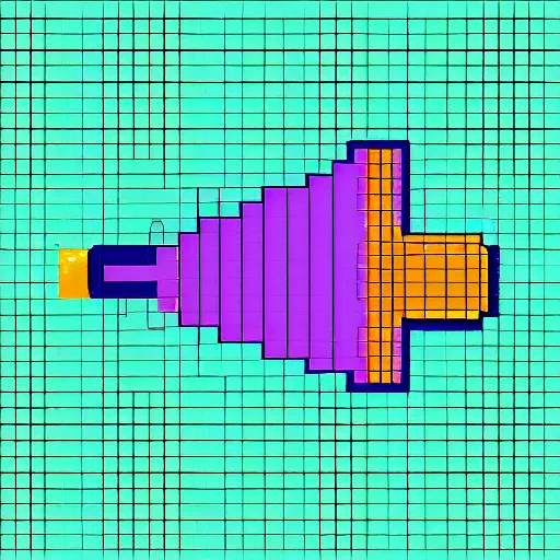 Image similar to pixel art of a scientific diagram of a biological rocket ship