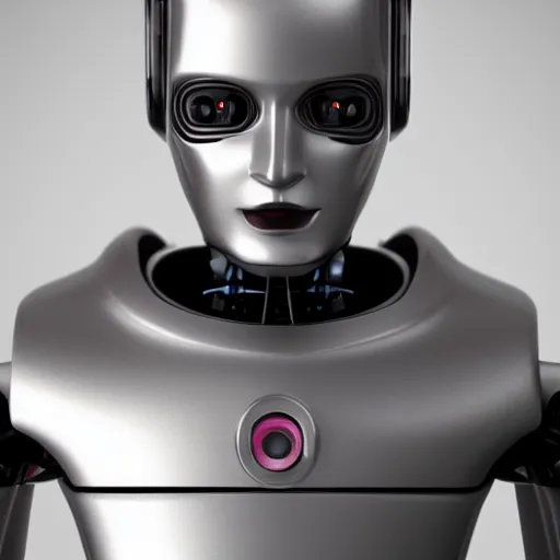 Image similar to headshot closeup of a robot android on sale in the year 2550, intricate mechanics, ,octane render, 8k, dramatic lighting