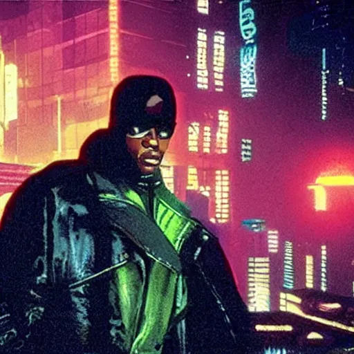 Prompt: a still of from the movie blade runner crossover with the game vectorman