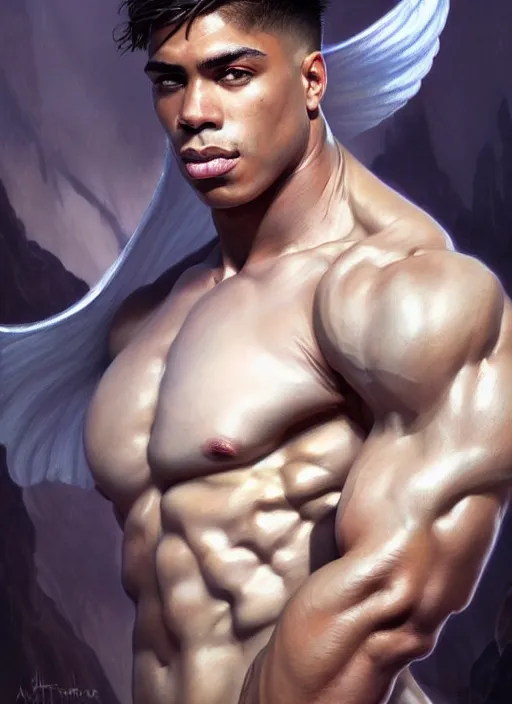 Image similar to portrait of aggressive mariano diaz mejia, d & d, muscular! white, fantasy, intricate, elegant, highly detailed, digital painting, artstation, concept art, smooth, sharp focus, illustration, art by artgerm and greg rutkowski and alphonse mucha