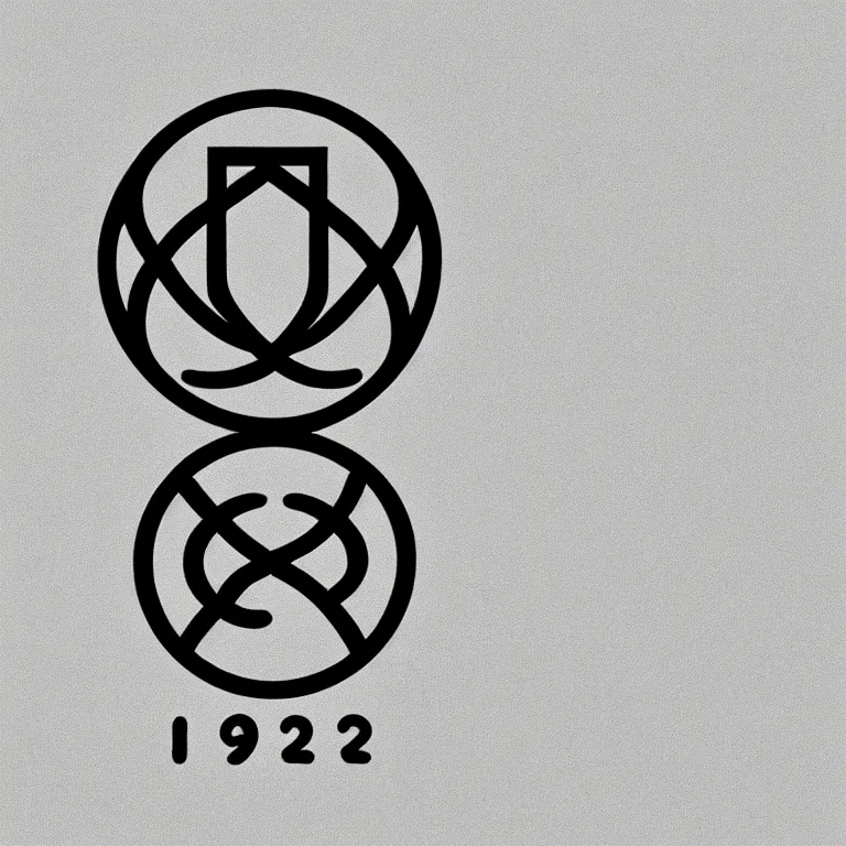 Image similar to 1920s Minimal Logo, Simple, Centered, Design Reference Book scan, Trademarks and Symbols, Symmetrical, Satisfying