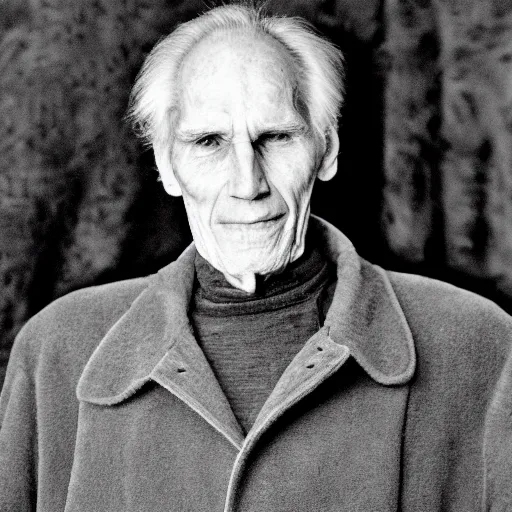 Image similar to A photograph portrait of old Jerma985 in his eighties who looks like Jerma985 wearing an overcoat in the 1990s, Jerma985, looks like Jerma985, taken in the early 1990s, grainy, taken on a 1990s Camera, realistic, hyperrealistic, very realistic, highly detailed, very detailed, extremely detailed, detailed, digital art, trending on artstation, headshot and bodyshot