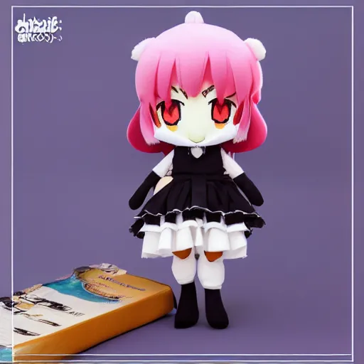 Image similar to cute fumo plush of a girl who controls time