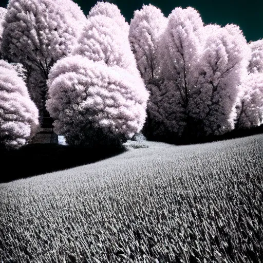 Image similar to a flower in infrared