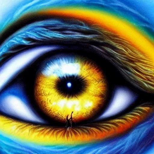 Image similar to eye fantasay reflect love of heart for humanity