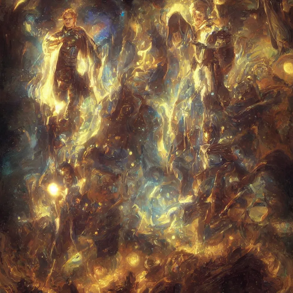 Image similar to david bowie as doctor who, radiant light, caustics, heroic, bright iridescent light, by gaston bussiere, bayard wu, greg rutkowski, maxim verehin