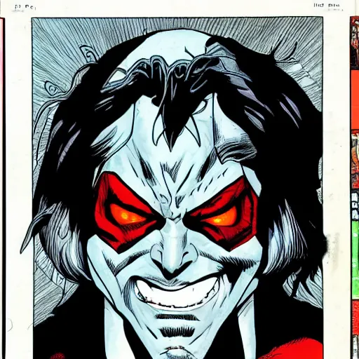 detailed comic book drawing of Michael Morbius done by Stable
