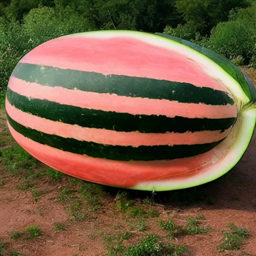 Prompt: The giant watermelon first appeared in a small town in the middle of nowhere. It was just a normal watermelon, sitting in a field, minding its own business. But then, something strange happened. The watermelon began to grow. And grow. And grow. It kept growing until it was the size of a house. Then, it started moving.