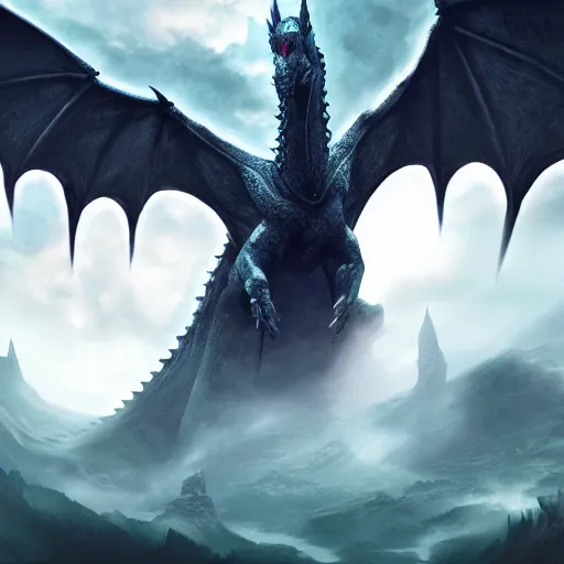 Image similar to fantasy book cover ( echo ) ( dragons ) ( mist ) ( shadows ), out of focus backdrop