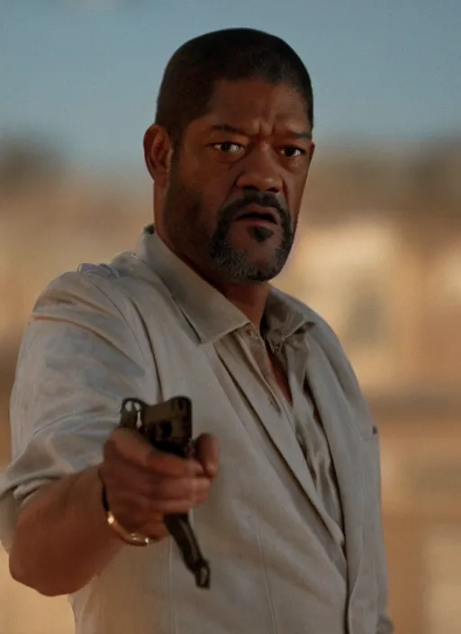 Image similar to film still of Laurence Fishburne as Roger Murthaugh in Lethal Weapon, 4k
