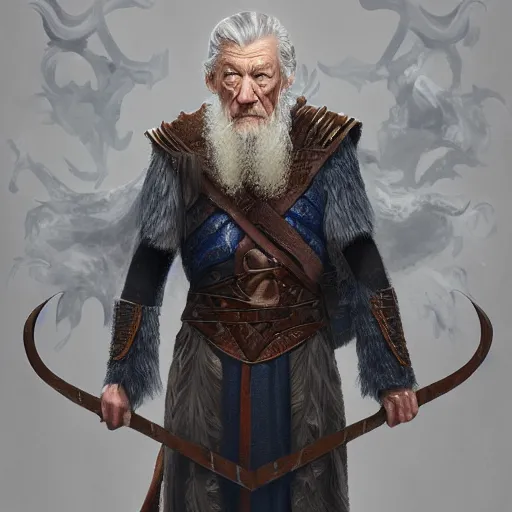 Prompt: Digital painting of Ian McKellen as Odin, hyperdetailed, artstation, cgsociety, 8k