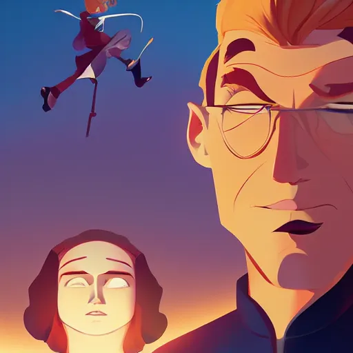 Image similar to face icon stylized minimalist the new adventures of johnny quest, loftis, cory behance hd by jesper ejsing, by rhads, makoto shinkai and lois van baarle, ilya kuvshinov, rossdraws global illumination