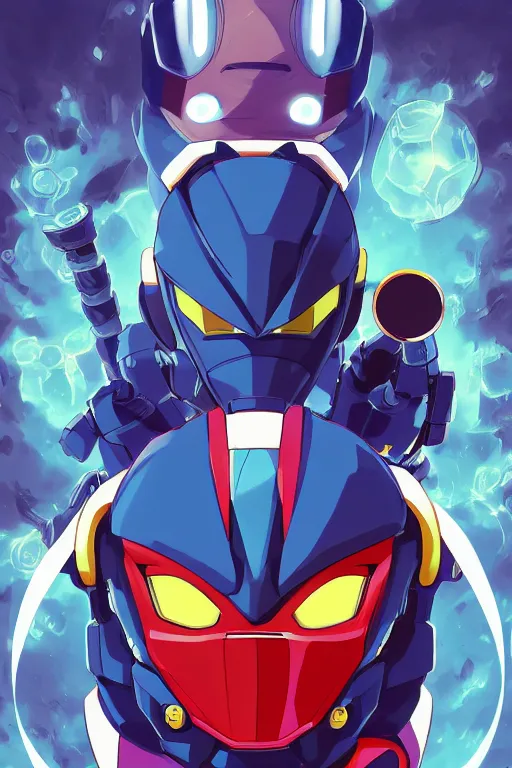 Image similar to robot ninja mask helmet megaman x zero rockman 2 0 2 2 switch game boss legacy collection fanart artsation, art gta 5 comics, behance hd by jesper ejsing, by rhads, makoto shinkai and lois van baarle, ilya kuvshinov, rossdraws global illumination ray tracing