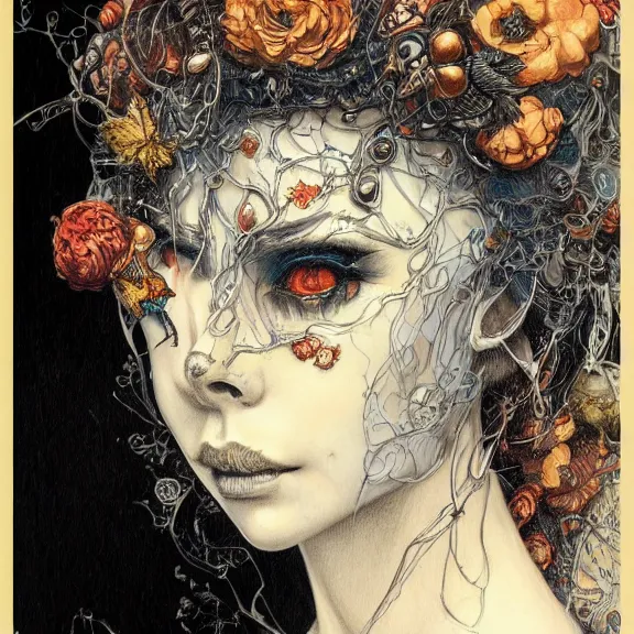 Image similar to a highly detailed portrait in the style of james jean and in the style of gerald brom.