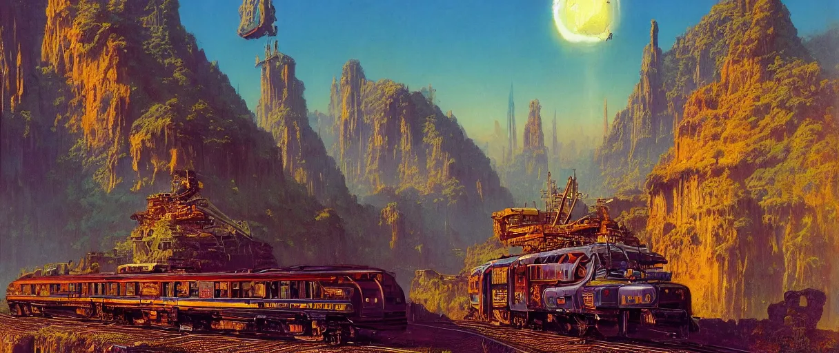 Image similar to 👽 🚉 💰 🛤 ⛪️ 🌴, Bruce Pennington