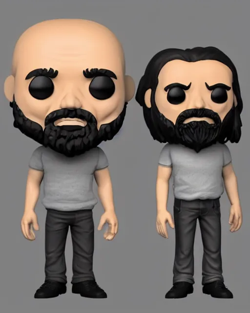 Image similar to full body 3d render of Charles Manson as a funko pop, studio lighting, white background, blender, trending on artstation, 8k, highly detailed