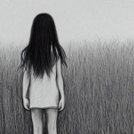 Pencil Artwork Drawing Sketch Of Lonely Sad Girl Sitting On The Beach By  Aliz Art | chapalapmc.com