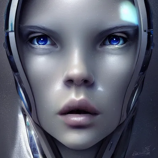 Prompt: portrait of a robotic artist, beautiful digital art, artstation cgsociety highly - detailed masterpiece