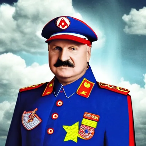 Image similar to alexander lukashenko in super mario universe