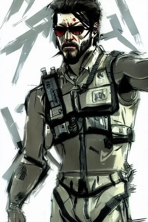 Prompt: billy butcher in metal gear concept art