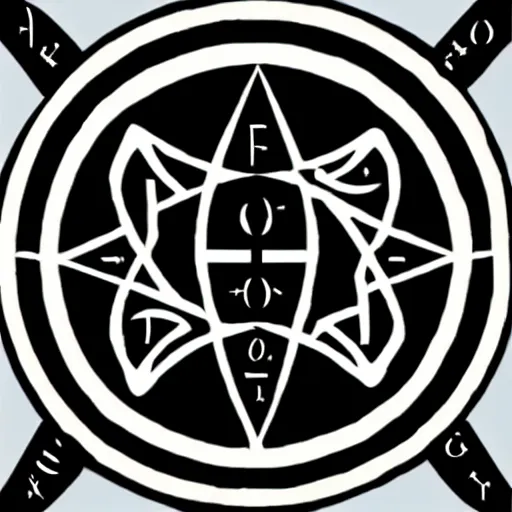 Prompt: simple occult symbol. clip art