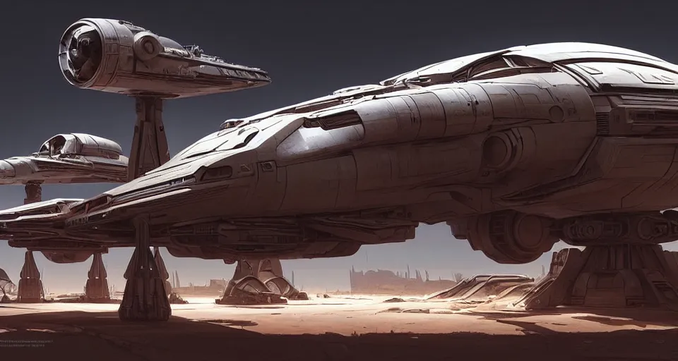 Image similar to highly detailed cinematic syd mead scifi render of 3 d sculpt of post apocalyptic spaceship, sparth, scott robertson, guardians of the galaxy, star wars, maschinen krieger, raphael lecoste