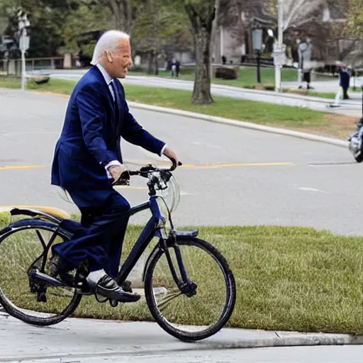 Image similar to Biden falls off of bike