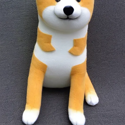 Prompt: A plushie Shiba Inu.