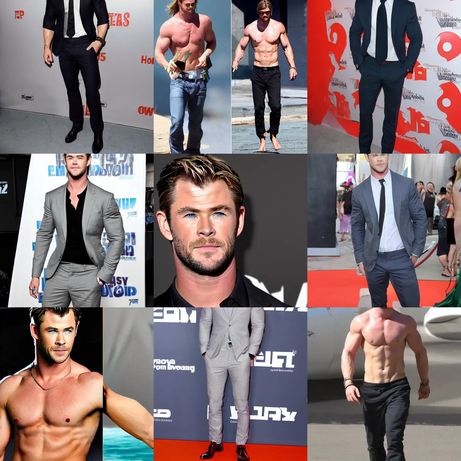 Prompt: chris hemsworth with skinny body