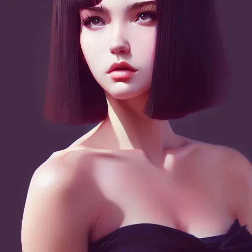 Prompt: a portrait of a beautiful model, art by ilya kuvshinov and wlop and artgerm, digital art, highly detailed, intricate, sharp focus, trending on artstation hq, deviantart, unreal engine 5, 4 k uhd image