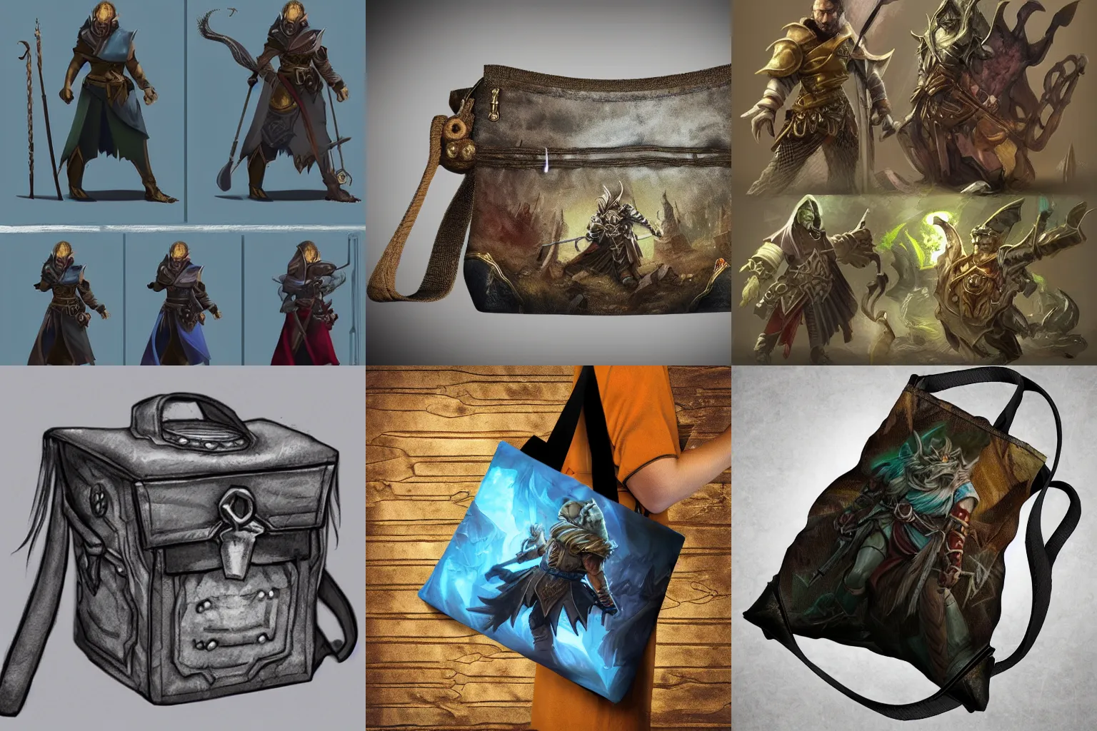 Prompt: dnd item fantasy concept art bag of holding