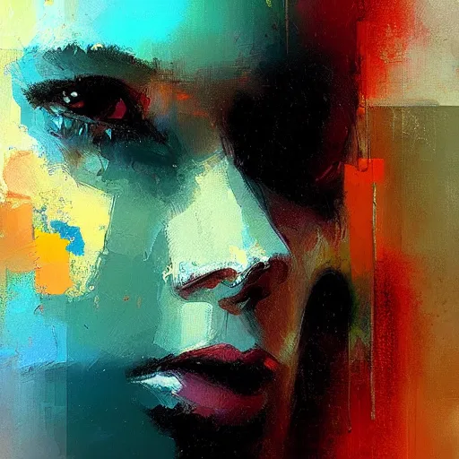 Image similar to abstract painting of a brightly coloured by jeremy mann