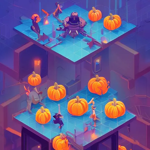 Image similar to isometric various pumpkins, video game prop design, 2 d game fanart behance hd by jesper ejsing, by rhads, makoto shinkai and lois van baarle, ilya kuvshinov, rossdraws global illumination