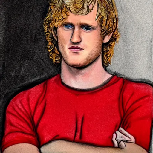 Prompt: logan paul wearing a red dress, realistic, detailed, portrait,