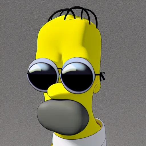 Image similar to homer simpson 3 d model computer generated