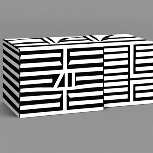 Prompt: box design modern black and white color scheme, zeff style